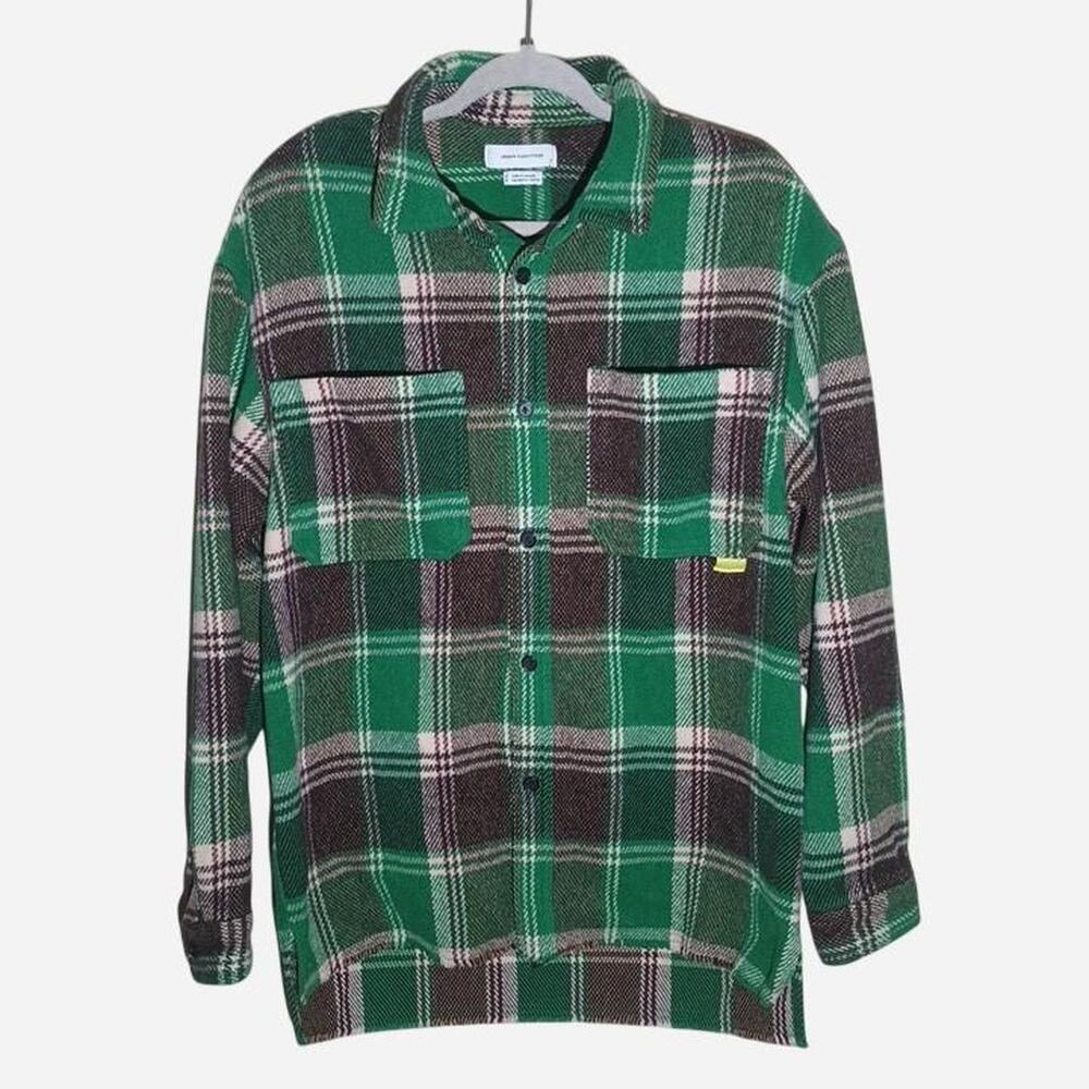 Urban Outfitters Green and Brown Plaid Flannel Size Medium